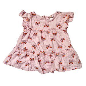 Cat & Jack Tiered Rainbow Butterfly Top Size 4/5